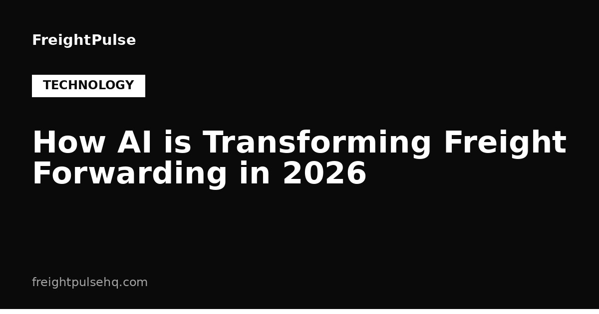 How AI is Transforming Freight Forwarding in 2026 | FreightPulse
