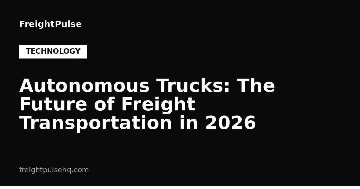 Autonomous self-driving trucks on a modern highway