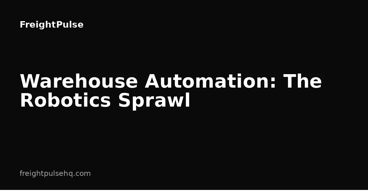 Warehouse Automation: The Robotics Sprawl